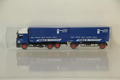 Marco's Trucks 20x Klarsichtverpackung Faltschachtel 210x35x46mm für z.B. Herpa Hängerzüge & Busse