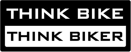 Think Bike Think Biker Sticker Decal For Car Van Window Bumper Caravan Camper