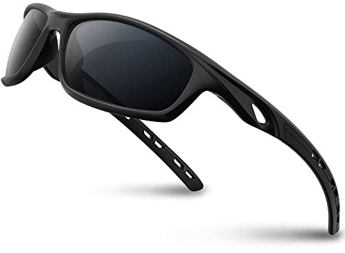 RIVBOS Sonnenbrillen Fahrradbrille Radsportbrillen Sportbrille für damen herren Polarisierte TR90 Superleichtes Unzerbrechlicher Rahmen UV400 Wandern Laufen Golfen und Fischen RB833