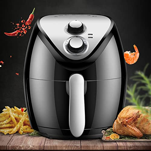 Freidora de aire, freidora de aire libre de aceite de 4,5 L, recordatorio de sincronización, tipo de botón, fácil de limpiar (color: Zwart)