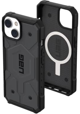 URBAN ARMOR GEAR UAG Designed for iPhone 14 Case Silver 6.1 Pathfinder Built-in Magnet Compatible with MagSafe Charging Slim Lightweight Shockproof Dropproof Rugged Protective Cover