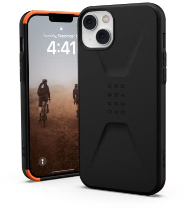 URBAN ARMOR GEAR UAG Designed for iPhone 14 Plus Case Black 6.7 Civilian Sleek Ultra Thin Slim Impact Resistant Dropproof Protective Cover Compatible with Wireless Charging