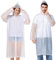 Newbyinn 2 Pezzi Poncho Antipioggia Donna Uomo, Riutilizzabili Mantella Antipioggia, Poncho Impermeabile Donna Antipioggia per Trekking, Bianco