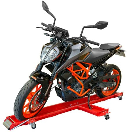 MECA24 Range Moto Rotatif - Chariot Moto -Déplace Moto pour Rangement Moto - Rail Rangement - capacité de Charge 567 kg