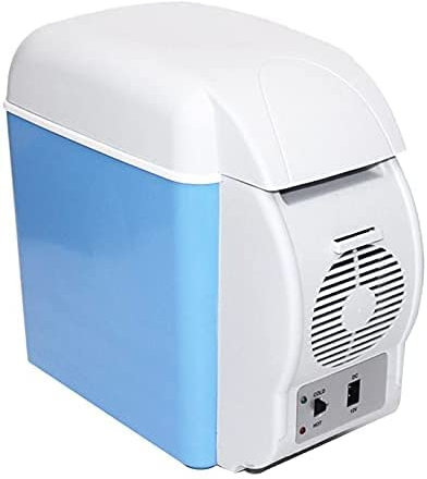 Samnuerly Car Fridge Freezer7. 5L Car Refrigerator Car Portable and Cold Dual- Use Mini Refrigerator Heating and Cooling Box with Cup Holder