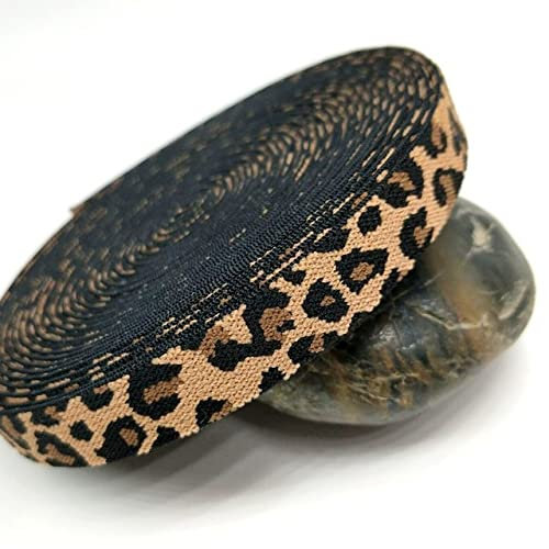 VITAU 5m 15mm Leopardenmuster Vielseitiges Gummiband DIY Stirnband Kleidung Nähzubehör