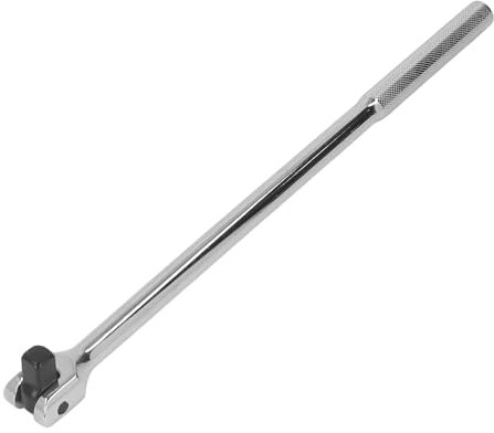 HERCHR 380mm / 15in Breaker Bar, Premium Breaker Bar 1/2-Inch Drive Heavy Duty 15 Inch Breaker Bar with 180 Degree Swivel Head Extension Breaker Bar Lever Steering Handle for Repairing