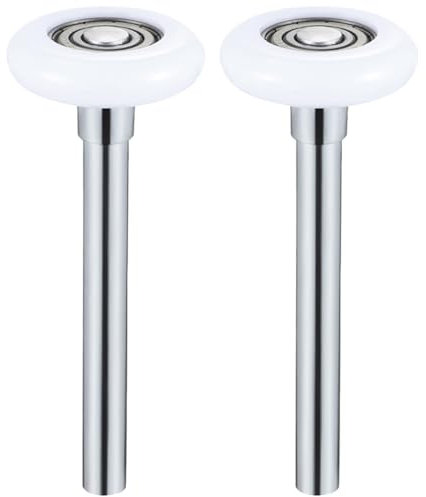 SEWOART 2Pcs Nylon Garage Door Roller with Stem Durable Replacement Rollers for Smooth Operation for Sliding Doors and Double Door Tracks
