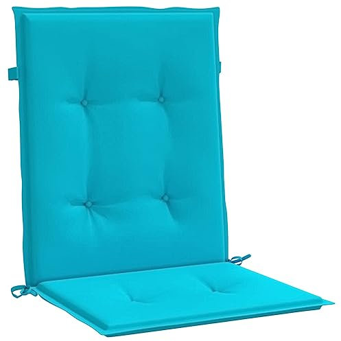 vidaXL Niedriglehner Auflage 6 STK., Sitzkissen für Gartenmöbel Hocker Ottomanen, Wasserabweisendes Sitzpolster, Sitzauflage Stuhlauflage, Türkis Stoff