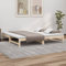 Homgoday Tagesbett Ausziehbar Ausziehbett Bettsofa Sofabett Lattenrost Schlafsofa Bettgestell Holzbett Gästebett für Schlafzimmer Wohnzimmer 2X(100x200) cm Massivholz Kiefer