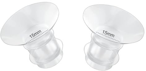 2pcs Flange Inserts 15mm for 11mm-13mm Nipple Size,Fits for Momcozy S12 Pro/S9 Pro/M5,S9/S12/S19/S21/S23,Elvie,Willow,lansinoh,Medela,Spectra,TSRETE,kmaier,MomMed Breastpump 24mm Flange,Down to 15mm