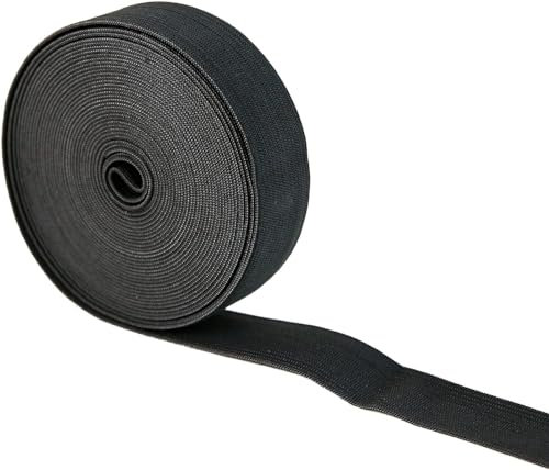 Gummiband Schwarz 40mm Breit-10Meter Gummilitze Elastisches Gummibänder Nähen Zum Nähen für Hosengummi DIY Handwerk Stoffe zum Nähen Nicht Leicht Verformbar Elastisches Farbband