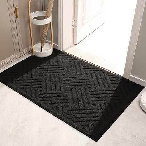Mofonky Door Mat Indoor Outdoor: 60 x 90 cm Dirt Trapper Doormat Welcome Matts Washable - Non Slip Absorbent Front Door Mats Inside Outside for Entrance Floor Muddy Shoes