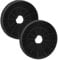 vhbw 2x Filtres à charbon actif compatible avec Beko HCA 62640 WH, HCB 91845 BXH, HCB 91845 BDXH, HCA 62640 BH, HCA 62540 BH hotte aspirante - 16 cm