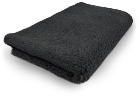 Vetbed Black Plain – rutschfeste Hundematte, Welpenteppich – Hundeteppich, Bankteppich, Bankmatte, Tiermatte – für Wurfkiste und Hundebox – maschinenwaschbar, 100 x 75 cm