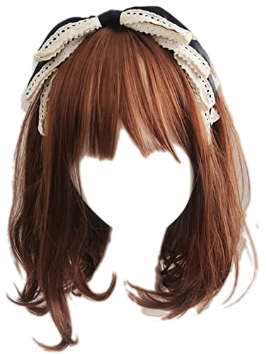 Ldabrye Haarband mit japanischer Lolita, große Schleife, Haarreif, Dienstmädchen, Spitze, Kopfbedeckung, Haarschmuck für Prinzessin, weibliches Haarband, Haarschmuck für Frauen und Mädchen