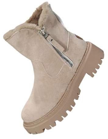 Yekdmxop Stivali Donna Invernali Offerta Stivaletti da Neve Pelose Scarpe Anfibi Comode Stivaletti alla Caviglia Trekking Morbide Stivaletto Antiscivolo Offerte Boots Impermeabili