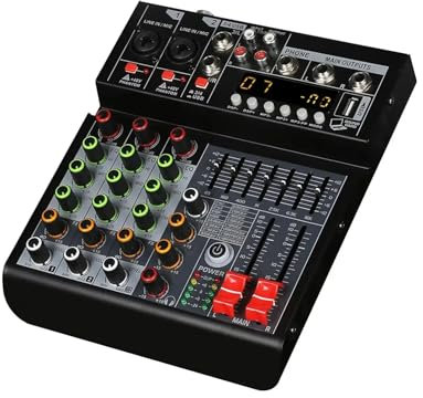 DJ Controllers, 4 Channels Audio Mixer Digital Mixer Music AUX Real Time Recording USB Digital Processor Stable Transmission