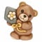 THUN - Teddy Primavera con aquilone, medio - ceramica - Collezione Giardino di primavera - 9.5 x 6.5 x 10.8 cm