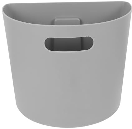 Stylischer Wandmontierter MüLleimer in Grau - Platzsparender Abfalleimer FüR KüChe Und Badezimmer Ideal FüR Kleine RäUme 23.5X20.0X14.0Cm