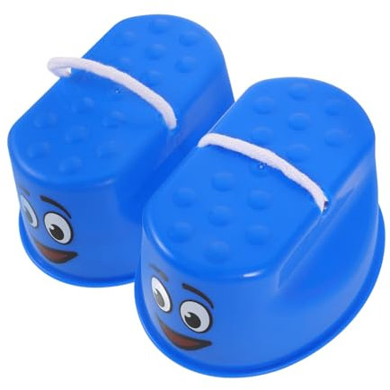 YARNOW Balancierstelzen Für Junge Mädchen Groß Blau Kunststoff Trainingsspielzeug Zur Geschicklichkeits Kraftentwicklung Outdoor Balance Spielzeug Für Kindergarten Und Lernen