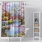 Générique Rideau de Douche Petit Pont 90x200cm Shower Curtain Tissu Polyester Anti Moisissure Imperméable Lavable Rideaux Salle de Bain, Ourlet lesté avec 12 Crochets pour Baignoire Y4559