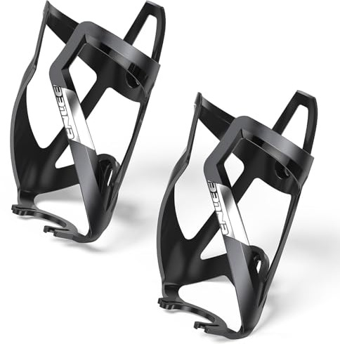 Rarapop 2 Pack Bike Water Bottle Cage - 1.2 Oz Ultralight & Sturdy Bike Cup Holder, Bicycle Drink Cage, Cycling Bike Water Bottle Holder with Screw Tool, for 2.75-3.94 Diameter Bottles