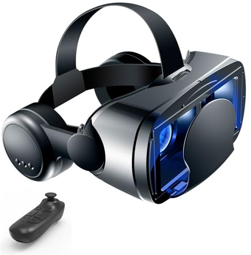 VR Brille, Virtual Reality Headset, 3D Handy Brille 110° FOV HD Anti-Blau Linsen, 3D VR Glasses, Unterstützt 4,7–7,2 Zoll Smartphones, Kinder und Familie(B)