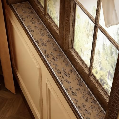 fensterbank verkleidung innen Zuschneidbare Fensterbankmatte für Den Innenbereich, Rutschfester Komfortabler Fensterbankbezug, Saugfähiger Fensterbankschutz Arbeitsplatten(Style a,50x10cm/20x4in)