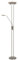 LUCIDE CHAMPION-LED - Stehlampe Mit Leselampe - Ø 30 cm - LED Dim. - 3000K - Chrom Matt