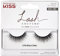 KISS Lash Couture Faux Mink Collection 1 Pair of False Lashes, Little Black Dress, Ultrafine, Tapered, Synthetic Fake Lashes includes Lash Glue