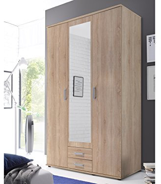 möbelando Kleiderschrank Holzschrank Drehtürenschrank Schrank Schlafzimmer Kitty II