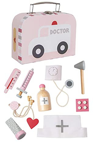 Jabadabado Houten Dokterskoffertje Roze