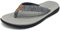 KuaiLu Flip Flops Damen Weich Leder Stoff Zehentrenner Frauen Bade Sandalen Bequeme Breite Füße Badelatschen Yoga Gummi Fußbett Sommer Strand Zehensandalen Rutschfest Drinnen Draußen Grau 38