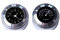 Riloer 2pcs 7/8 Zoll Motorrad Lenkeruhr und Thermometer Universal wasserdichte Digitaluhr (schwarz)