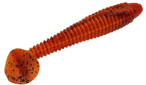 Strike King Rage Swimmer Fishing Lure, Soft Plastic Paddletail Minnow, Sleek Nose Cone, Softly Ribbed Body, Thin Tail