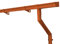 INEFA 4m Kit Gouttière Carrée 83mm Marron 1 Côté du Toit PVC Abris Jardin Made in Germany