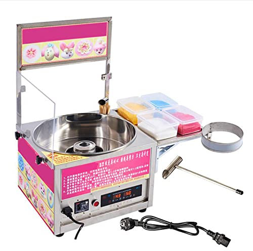 Machine à Barbe à Papa Professionnelle 1350W, Contrôle de la Température et de la Vitesse, Cotton Candy Machine, Machine à Barbe à Papa pour Fêtes et Événements