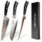 DarBene C-Series 3teilig Profi Küchenmesser aus deutschem Edelstahl, Filetiermesser 18cm, Chefmesser 20cm, Santoku Messer 18cm, extrem scharfe Klinge, ergonomischer ABS Griff, nachschleifbar