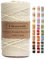 Likeecords Makramee Garn Geflochten 3mm x 100m,100% Natürliches Baumwollschnur Makramee-Schnur, Makramee-Seil, Bunte Bastelkordel aus Baumwolle für Taschen, Wandbehänge, Pflanzenaufhänger (Cremeweiß)