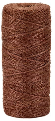 Spago di iuta 2mm ±160m, marrone corda imballaggio, spago fai da te, decorazione, giardino