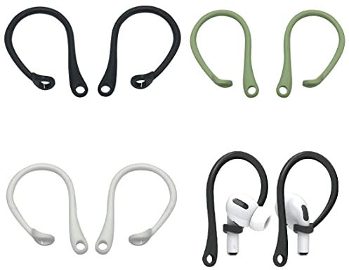 4 Pares Ear Hooks Gancho de Oreja Compatible con AirPods 2, 1,Pro Ganchos para los Oídos Antipérdida Compatible con la mayoría de los Auriculares Bluetooth para Ejercicios Deportivos