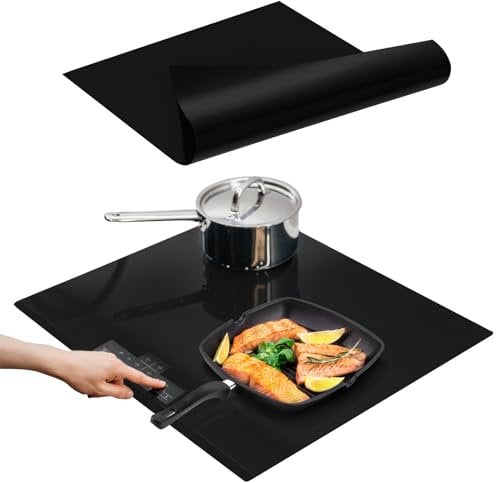 Induction Hob Protector,(Magnetic) Induction Hob Cover,Silicone Induction Hob Protector Mat,Cooktop Scratch Protector for Induction Hob,Magic Mat for Cooking,78x52cm