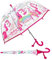 Einhorn Regenschirm Kinderschirm Stockschirm, Windsicher Robustheit Regen Regenschirm Transparent, Kinderregenschirm Durchsichtig Junge Mädchen, Kuppel-Blasenschirm Durchmesser=70cm Regenbogen