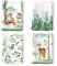 Arquiel Weihnachten Küchentücher Baumwolle 4 Stück, Geschirrtücher 100% Baumwolle Dschungeltiere Küchenhandtuch Set Multi-Purpose Hochwertige Küche Trockentuch Bar Handtücher 48 x 70CM