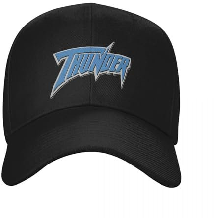 KUGEUII Neutrale atmungsaktive Thunder TV-Show Dubya CEE Dubya WCW-Logo-Caps aus Reiner Baumwolle für Herren und Damen Sonnenhüte Trucker-Cap verstellbare Baseball-Cap aus Polyester für den Sommer