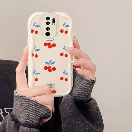 PAIXIKYZ Compatible avec Xiaomi Redmi 9 Coque Silicone Souple Design Ondulé Lisse et Crémeux