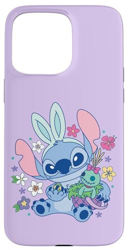 iPhone 15 Pro Max Disney Lilo & Stitch Cute Easter Bunny Stitch and Scrump Case