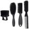 Lot de 4 brosses de coiffeur pour le cou, les plumeaux, la barbe, la graisse, les cheveux, les anneaux