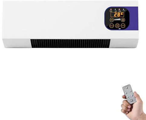 Climatiseur 2 en 1 mural et radiateur soufflant, 2000 W, portable, petit climatiseur, avec télécommande, la température de l'air froid n'est pas réglable, disponible toute l'année